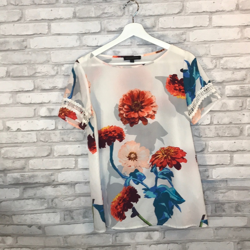 Banana republic floral blouse size small